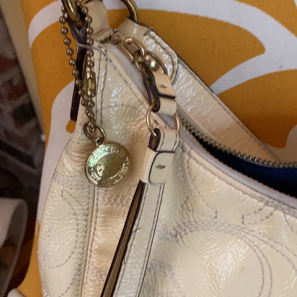 Cream/ivory colored authentic coach purse. - Picture 6 of 17